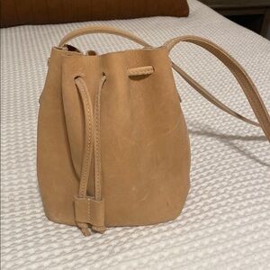 Tan Leather Bucket Bag